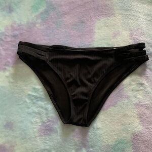 Black Medium Bikini Bottoms, swimsuit bottoms